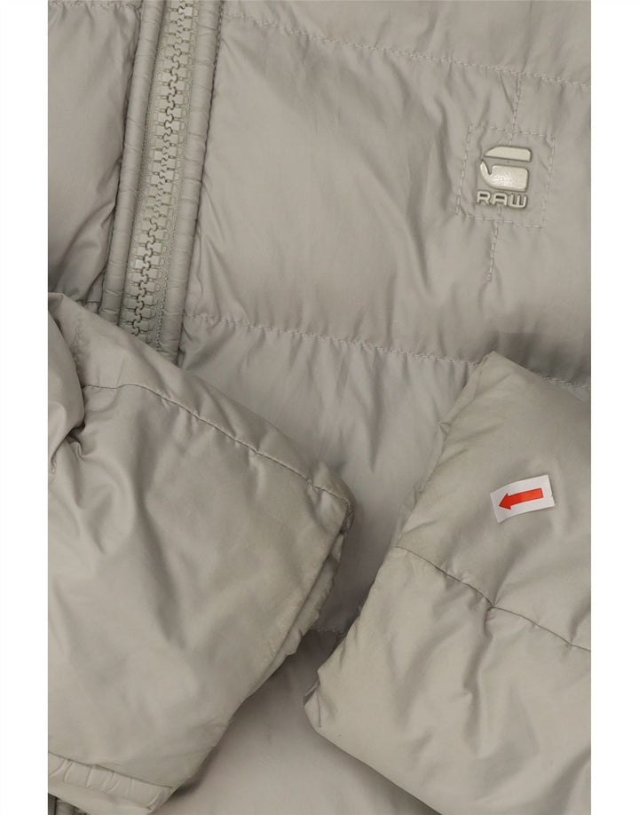 Giacca imbottita con cappuccio da uomo G-STAR UK 38 Poliestere grigio medio