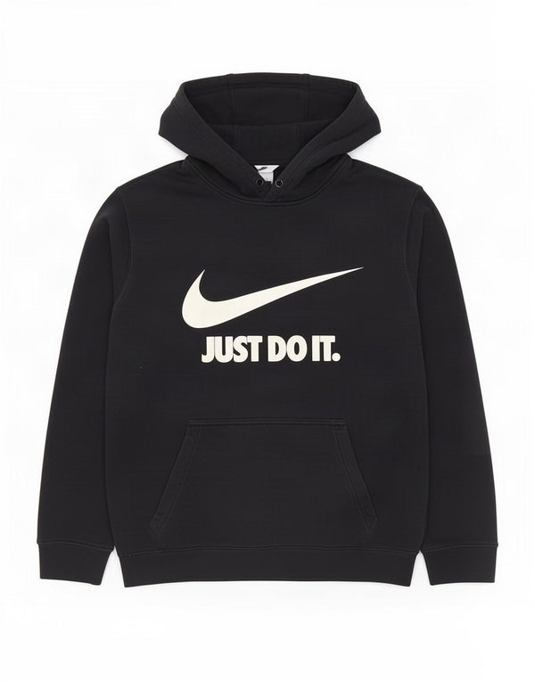 Felpa con cappuccio grafica Nike da uomo piccola in cotone nero