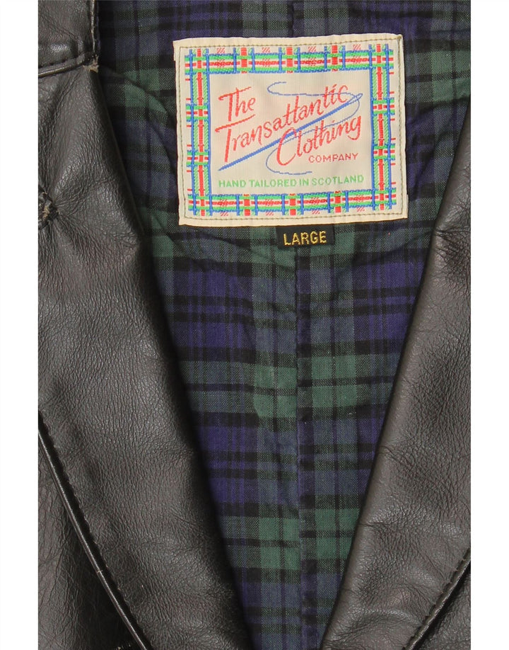 Gilet vintage da uomo grande nero