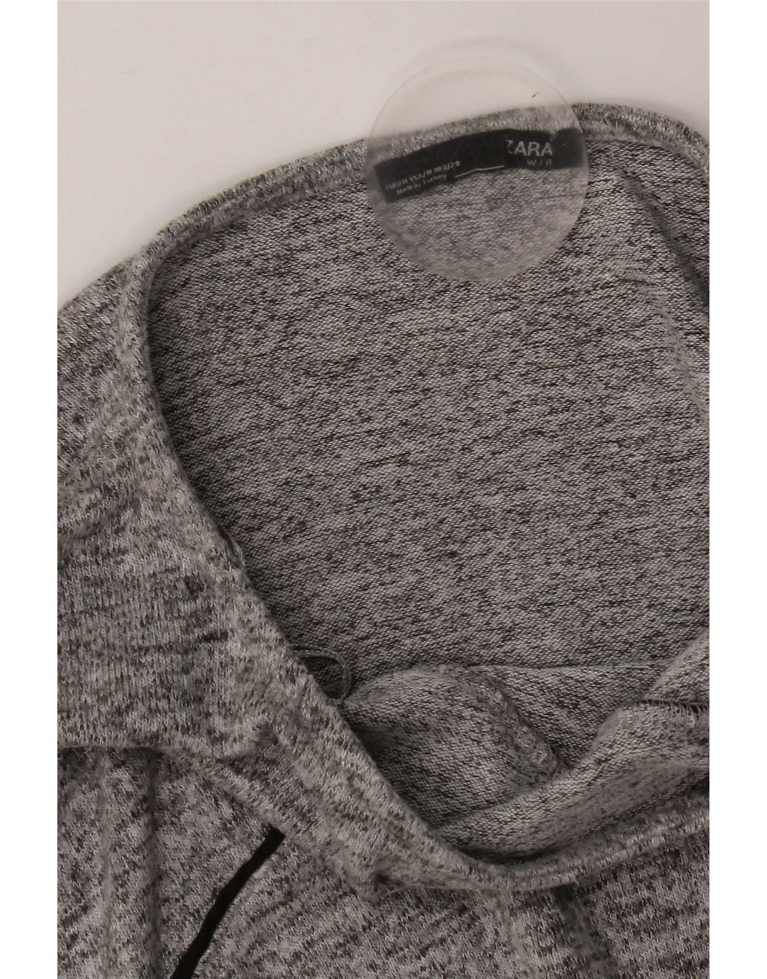 Top oversize da donna Zara con maniche a 3/4 UK 14 Grigio medio chiazzato