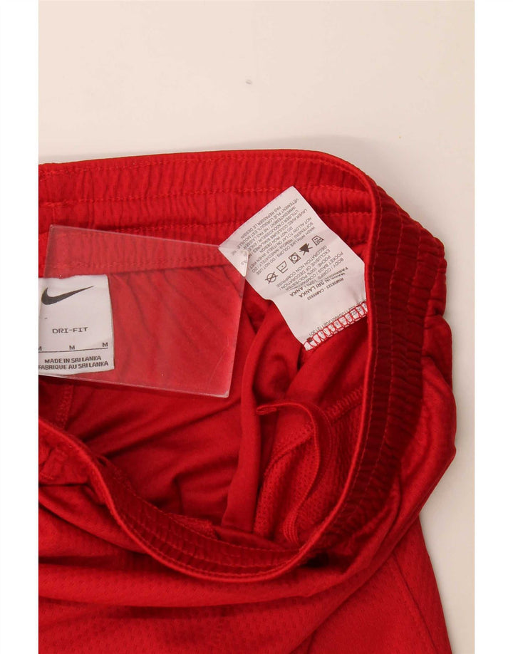 Pantaloncini sportivi Nike da ragazzo Dri Fit 10-11 anni in poliestere color block rosso medio