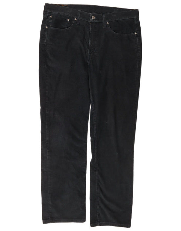 Levi's Uomo 514 Pantaloni dritti in velluto a coste W36 L32 Cotone blu navy