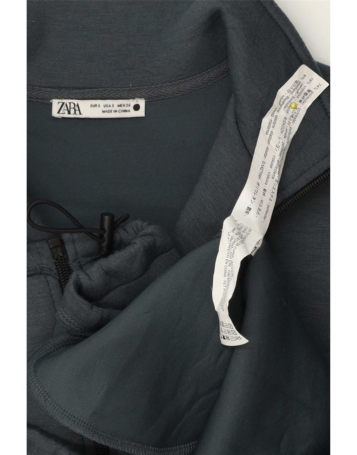Giacca da ginnastica oversize da donna Zara UK 10 piccola blu poliestere