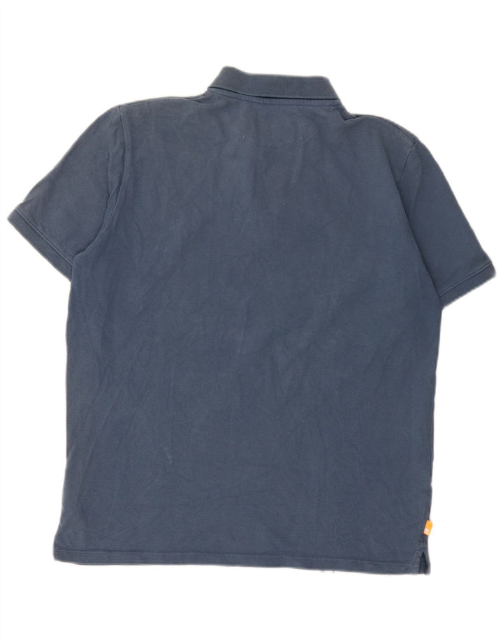 Polo Timberland da uomo vestibilità regolare in cotone blu medio