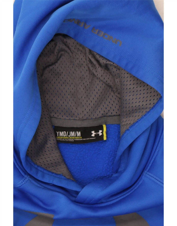 Felpa con cappuccio grafica da ragazzo Under Armour 9-10 anni blu medio