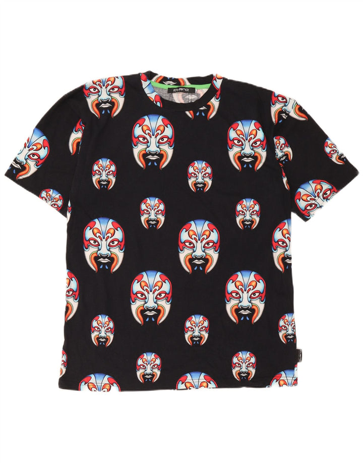 T-shirt grafica da uomo Custo Barcelona Top in cotone nero medio