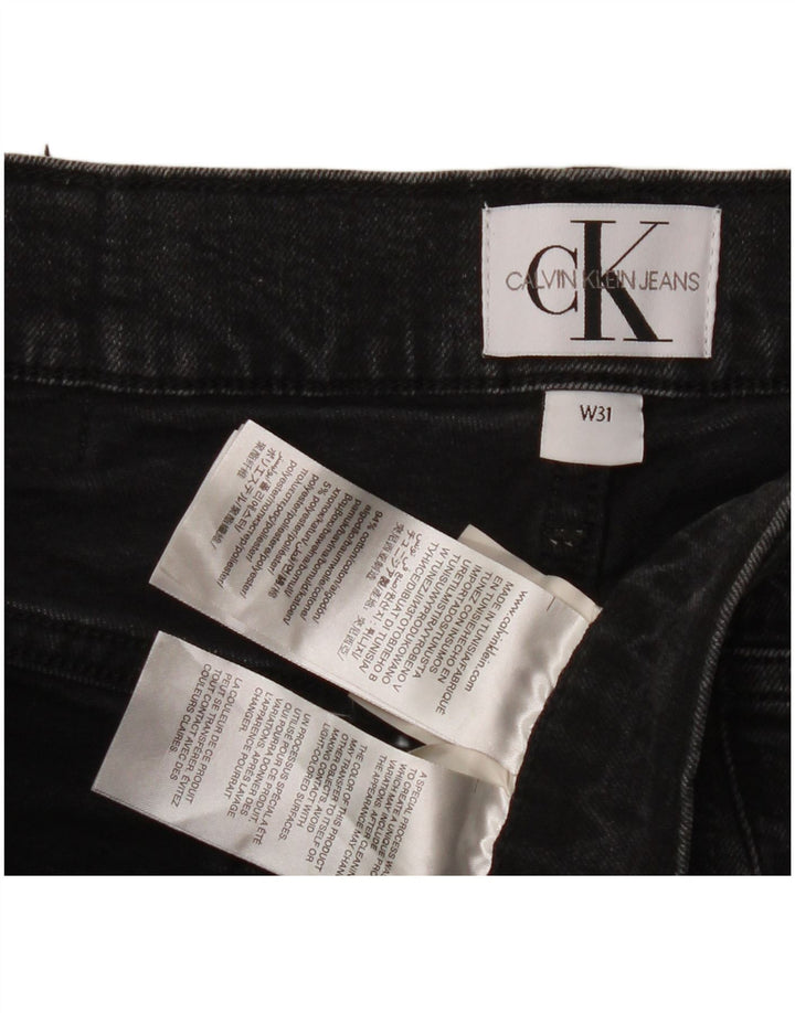 Pantaloncini di jeans da uomo Calvin Klein W31 cotone nero medio