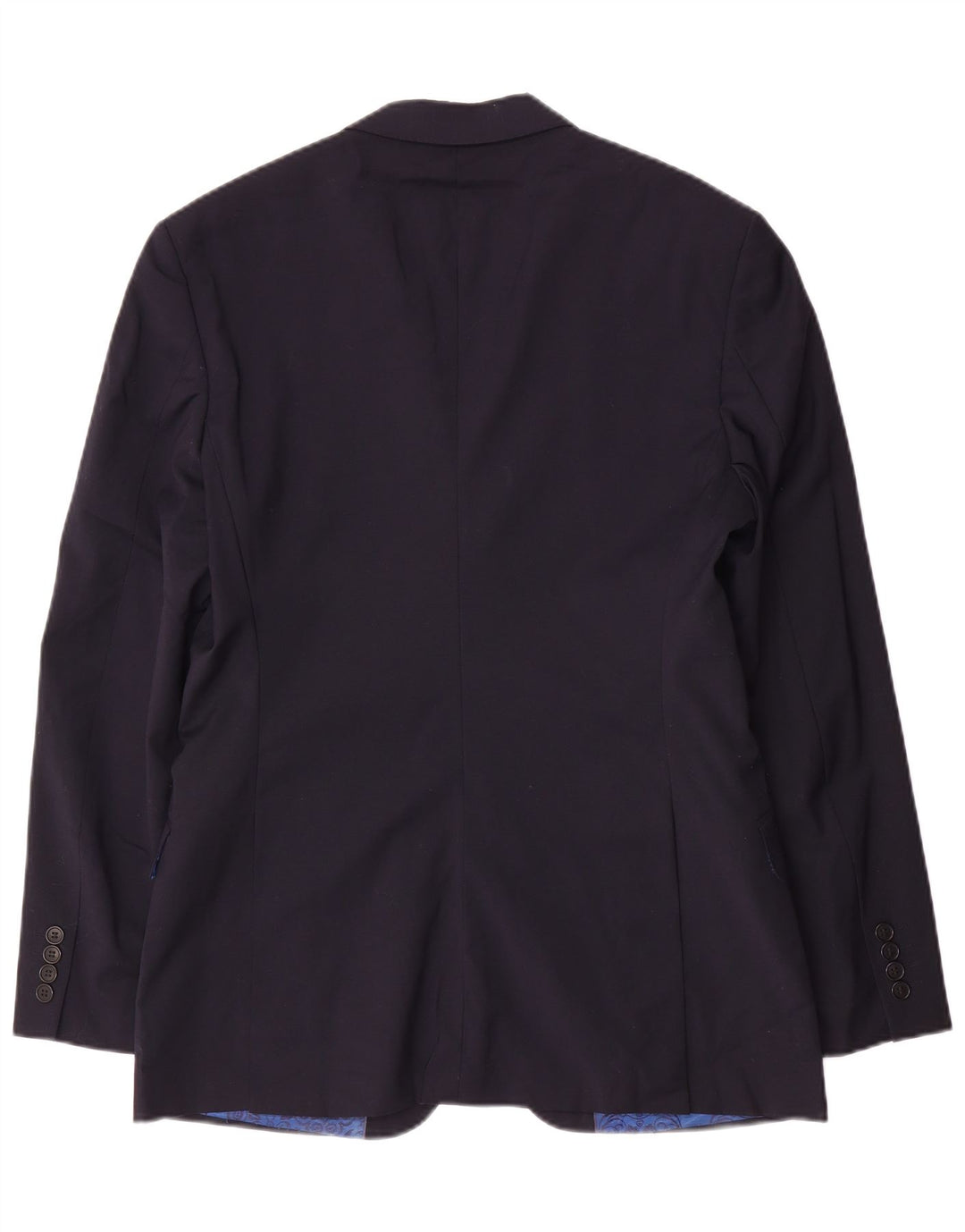 Giacca blazer da uomo a 2 bottoni Ted Baker US 40 Large in lana blu navy