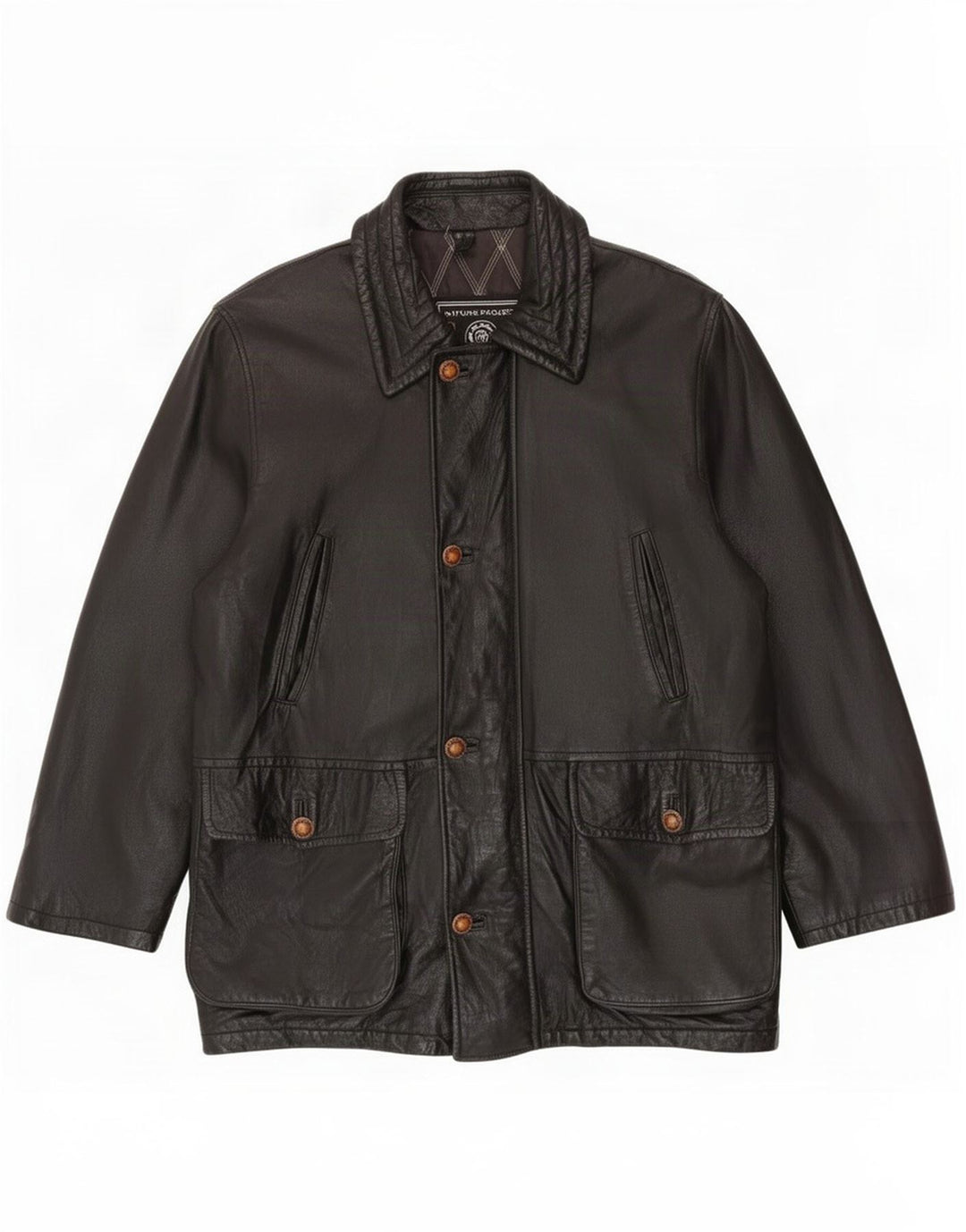 Cappotto in Pelle Uomo Salvatore Lepore IT 52 XL Nero