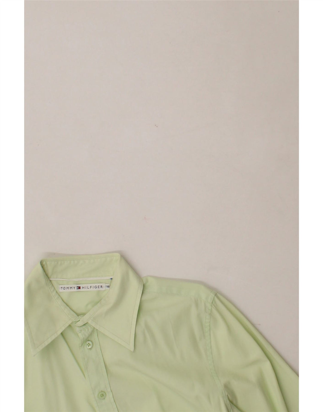 TOMMY HILFIGER Womens Shirt US 10 Large Green Cotton Vintage Tommy Hilfiger and Second-Hand Tommy Hilfiger from Messina Hembry 