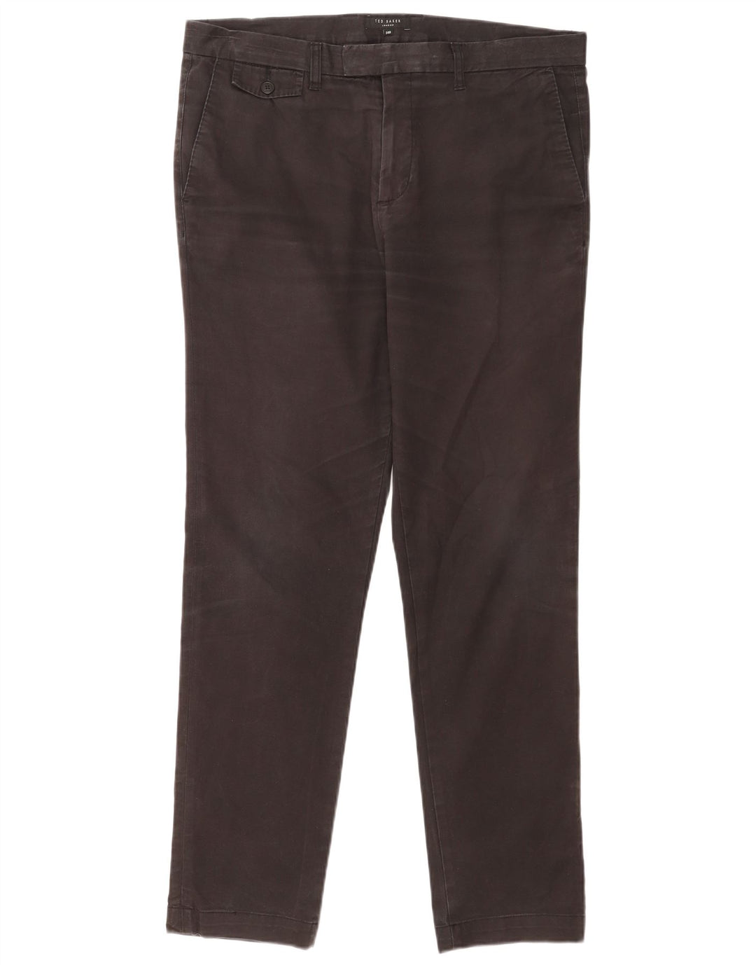 Pantaloni chino slim fit da uomo Ted Baker W34 L31 cotone grigio