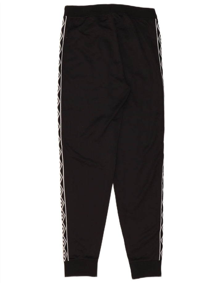 Pantaloni da tuta con grafica Umbro da uomo, pantaloni da jogging, piccoli, in poliestere nero