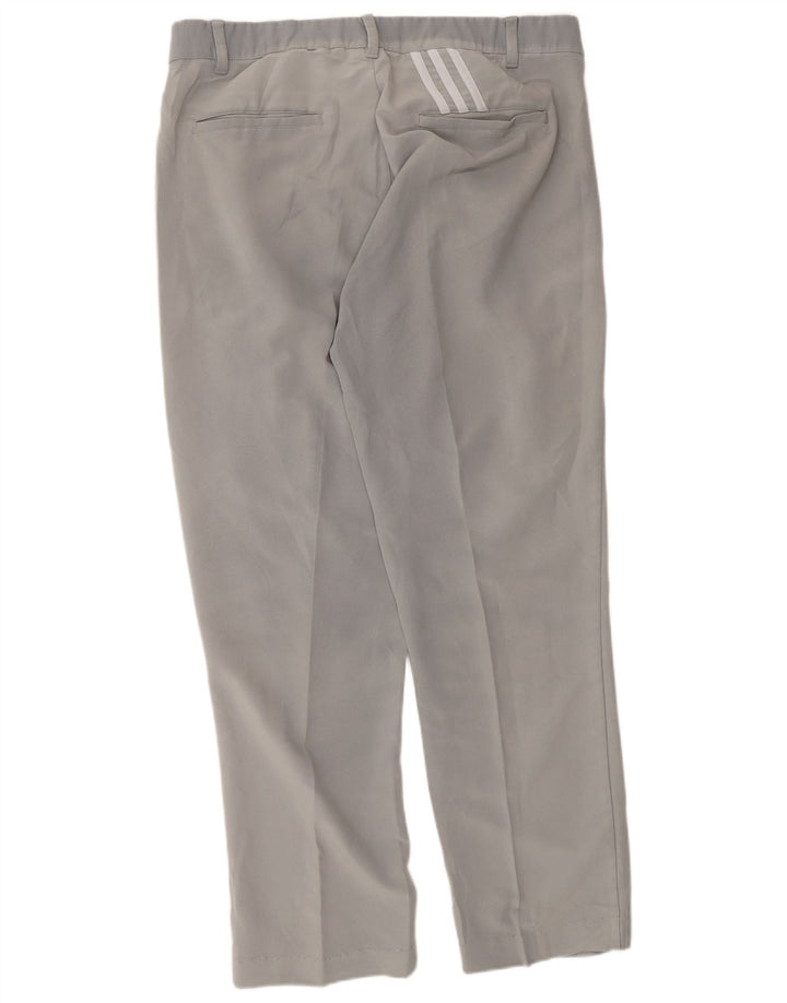 ADIDAS Mens Straight Chino Trousers W34 L29 Grey