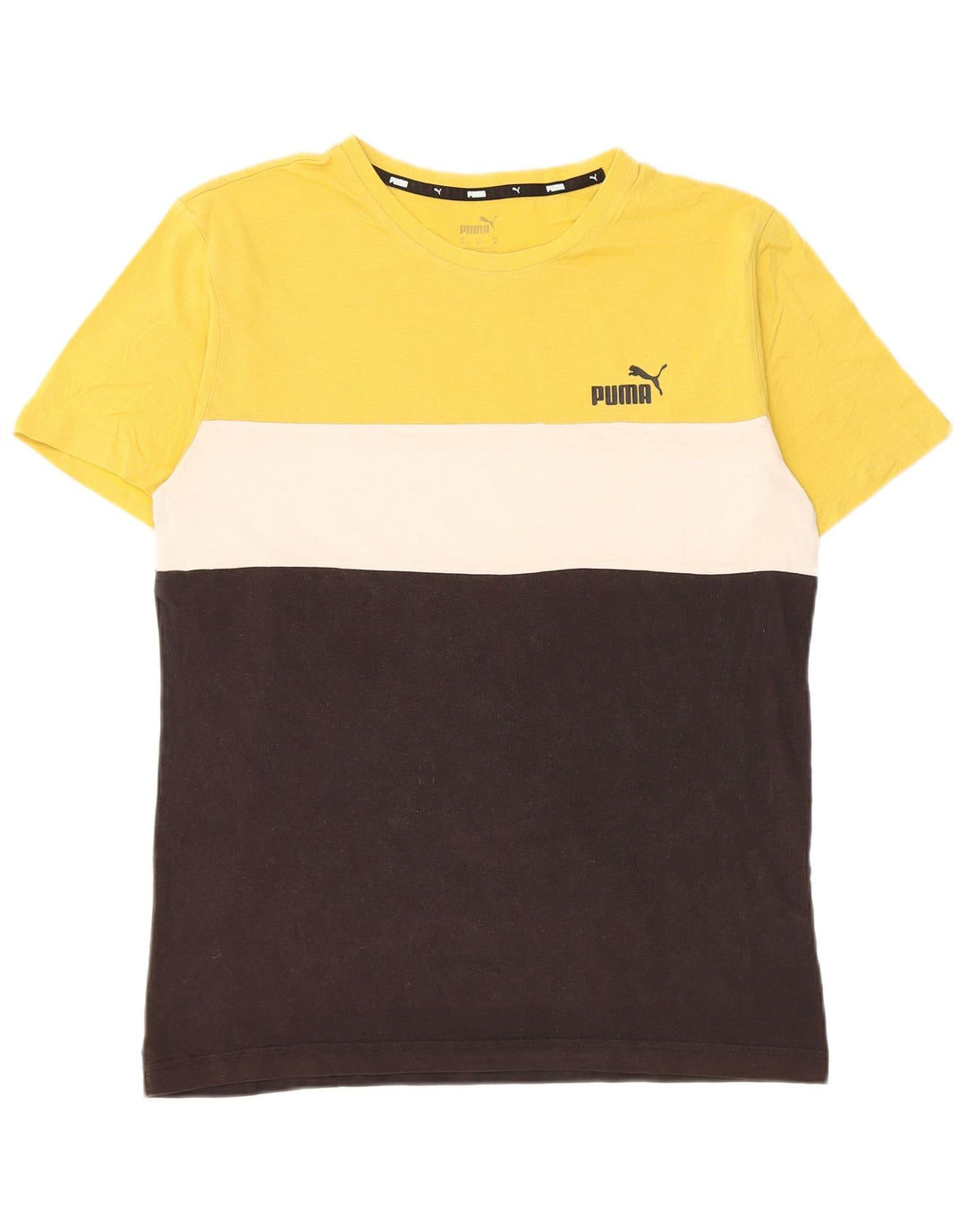 T-shirt da uomo Puma Top in cotone color block medio multicolore