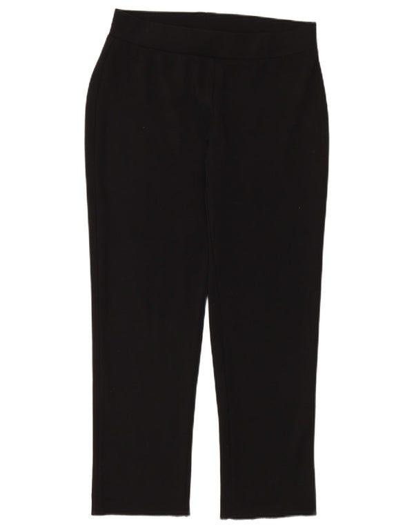 Pantaloni casual dritti da donna Marks & Spencer UK 12 medi W30 L27 neri