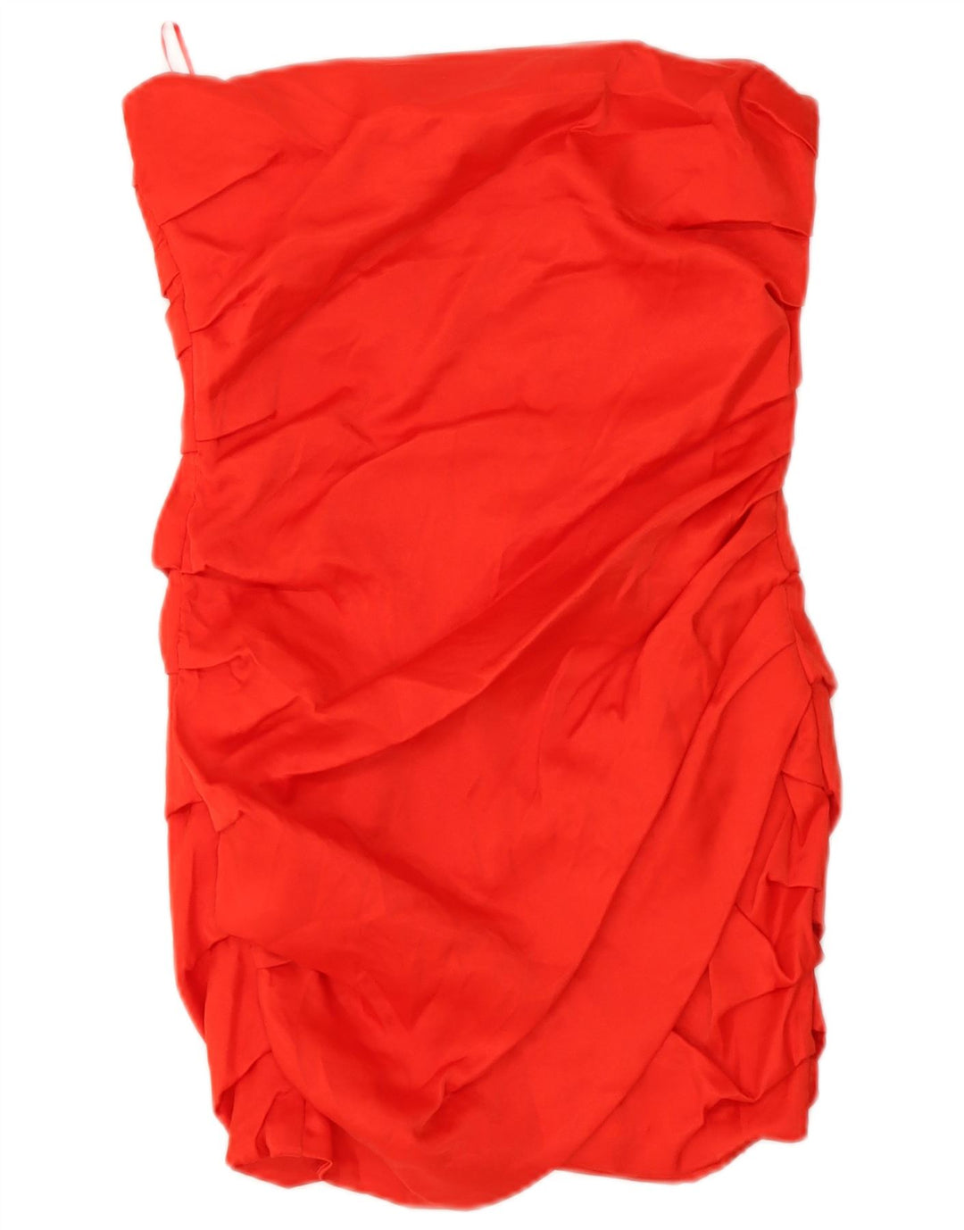 Abito senza spalline da donna Zara UK 8 Small rosso in viscosa
