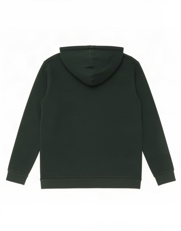 Maglione con cappuccio grafico da uomo Adidas in cotone verde medio