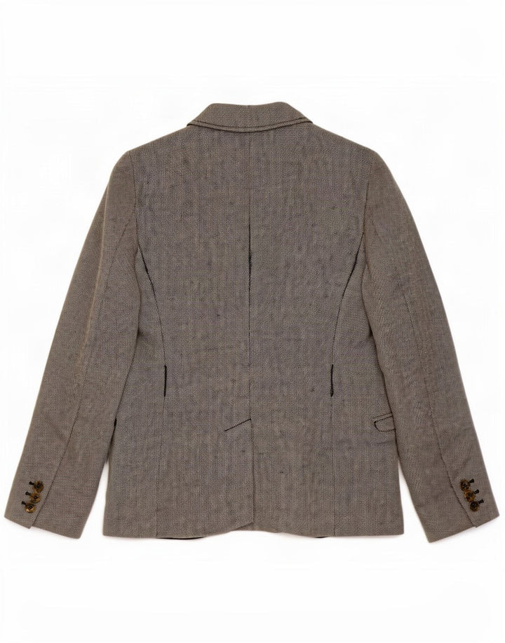 Max Mara Giacca blazer a 3 bottoni da weekend da donna UK 10 Small Grey Herringbone