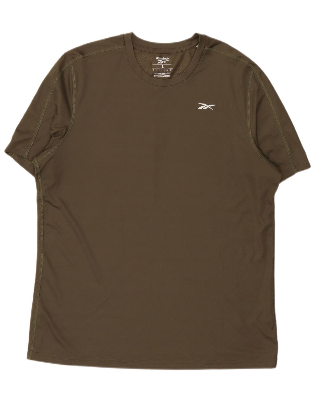 T-shirt Reebok da uomo Top Large in poliestere kaki