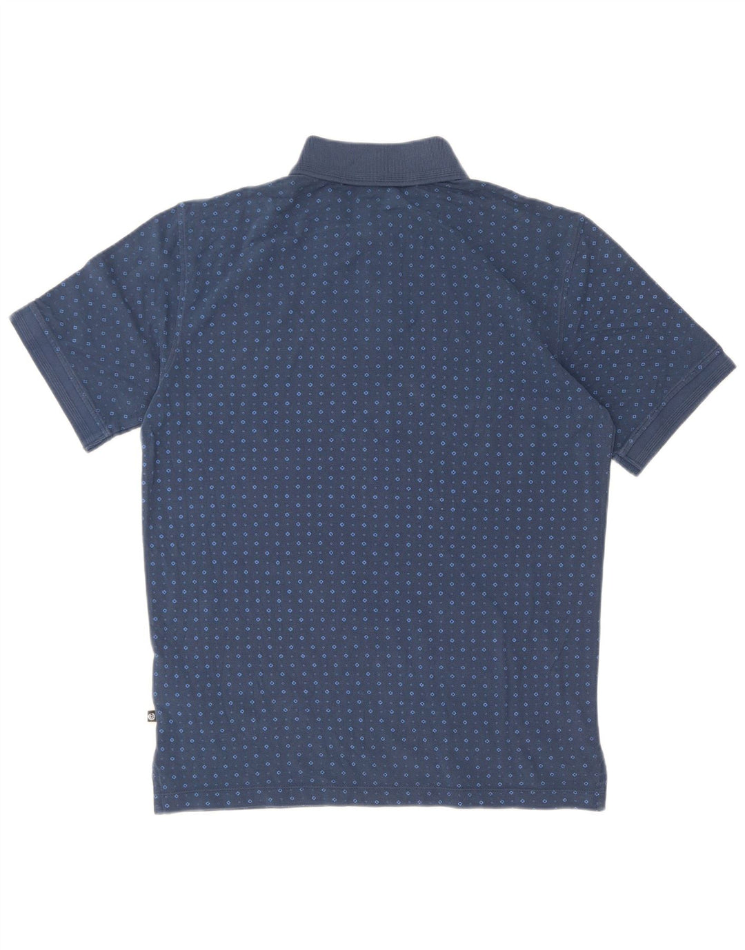 Polo Bugatti da uomo in cotone maculato blu medio