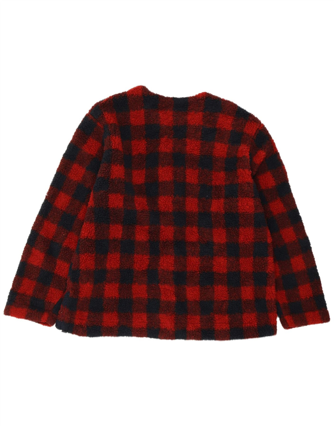 Giacca in pile oversize da donna LEE UK 18 XL Poliestere a quadri rossi