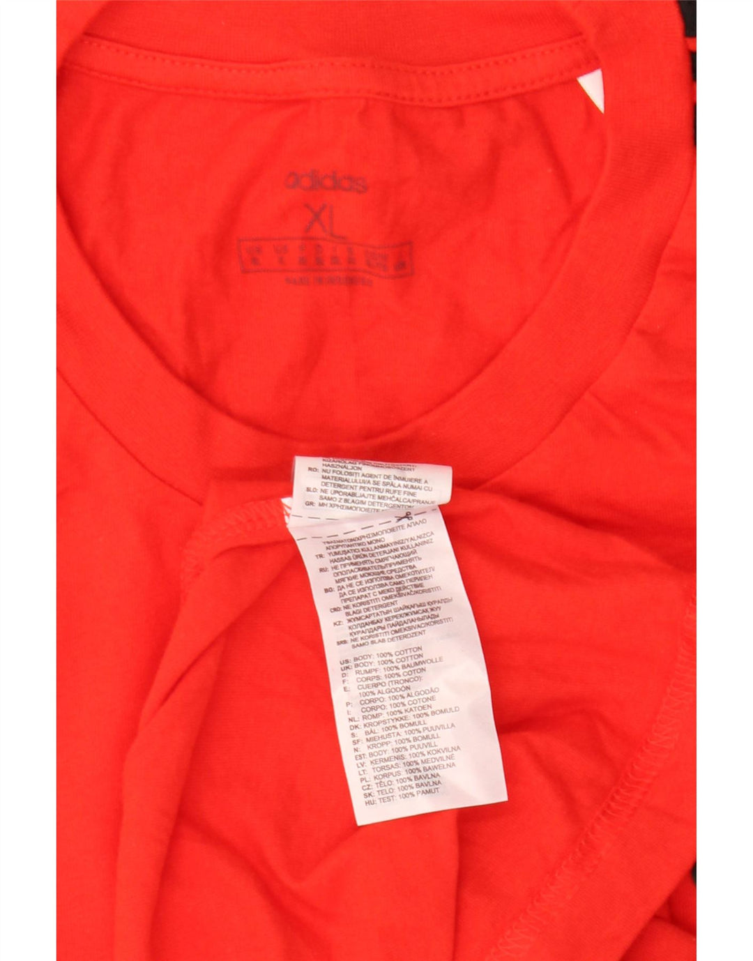 T-shirt da uomo Adidas Top XL rossa in cotone