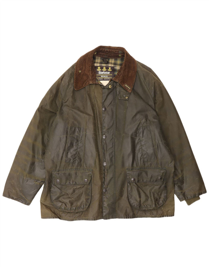 Barbour Mens Bedale Giacca in cotone cerato UK 46 XL Cachi