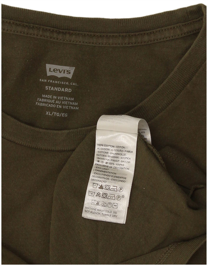 T-shirt standard da uomo Levi's Top XL in cotone kaki