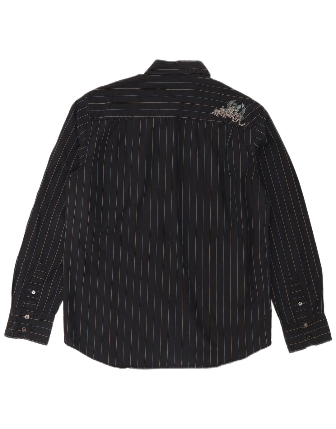 Camicia da uomo Quiksilver Small in cotone a righe blu navy