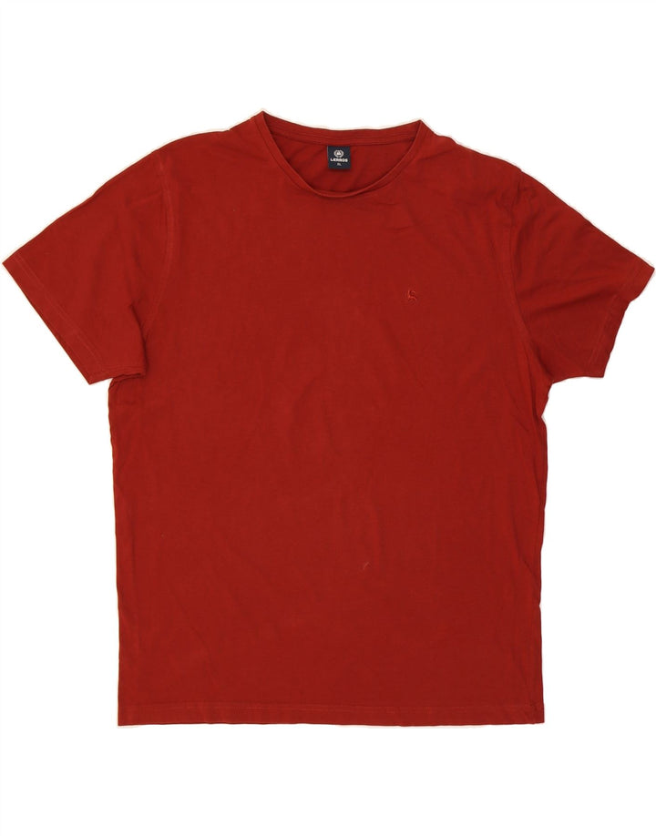 LERROS Mens T-Shirt Top XL Red Cotton Vintage Lerros and Second-Hand Lerros from Messina Hembry 