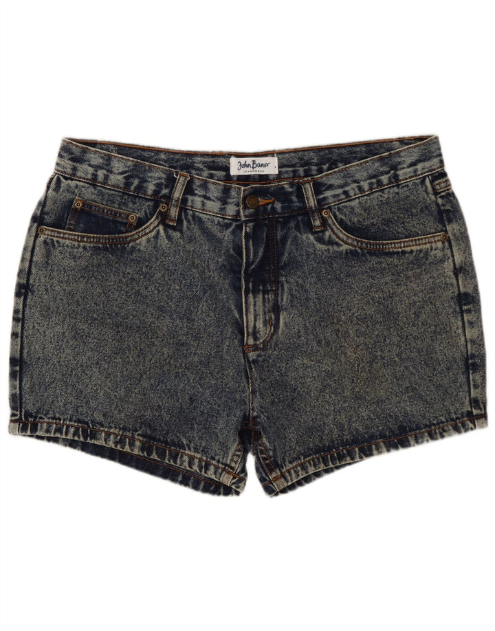 JOHN BANER Pantaloncini di jeans da donna W34 Large Blu Cotone