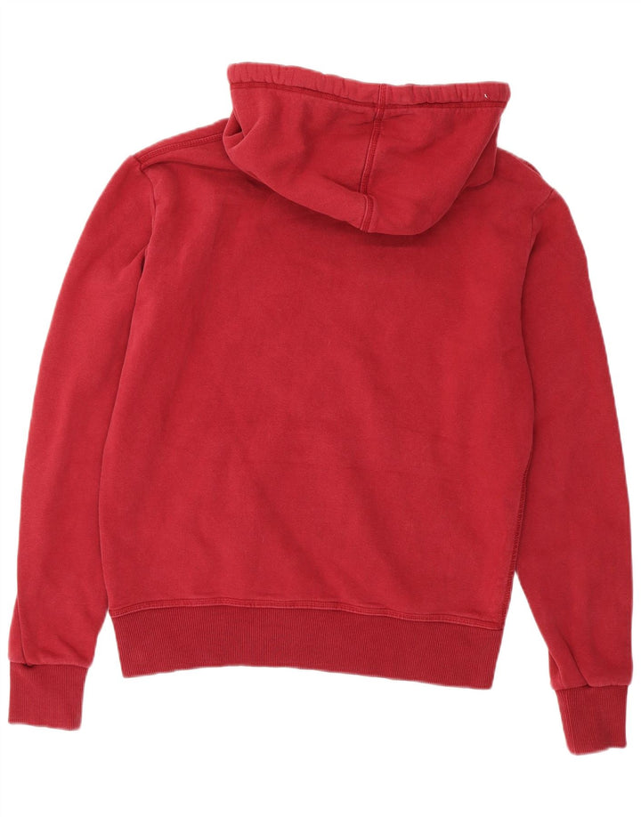 Maglione con cappuccio grafico da uomo Superdry in cotone rosso medio