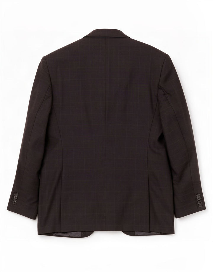 Giacca blazer da uomo a 3 bottoni Cerruti 1881 UK 38 medio blu navy a quadri