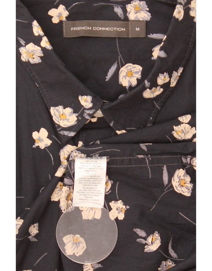 Camicia da uomo French Connection in cotone floreale medio blu navy