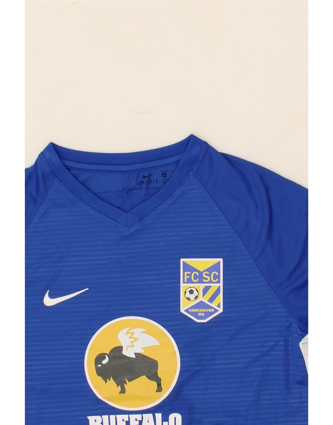 NIKE Boys Dri Fit Graphic T-Shirt Top 13-14 Years XL  Blue Polyester Vintage Nike and Second-Hand Nike from Messina Hembry 