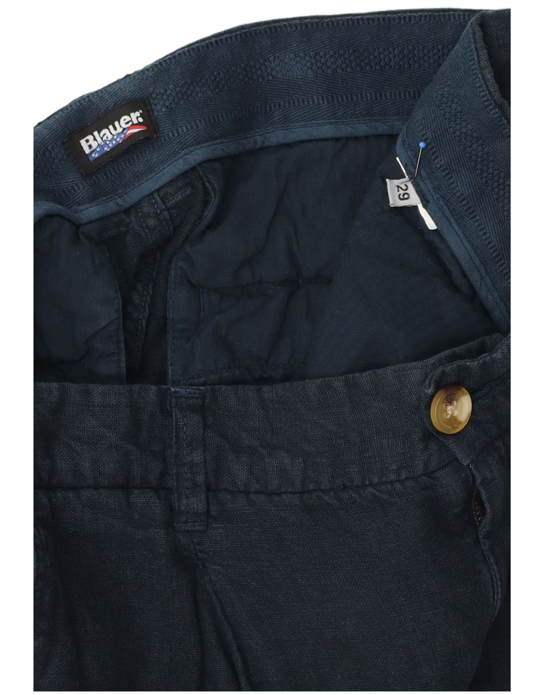 BLAUER Mens Tapered Cropped Trousers  W29 L25 Navy Blue
