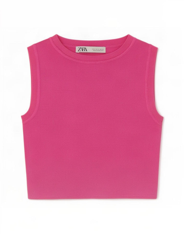 Canotta Zara da donna UK 10 piccola rosa