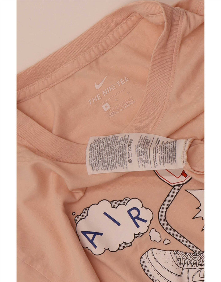 T-shirt grafica da uomo Nike Top in cotone rosa medio