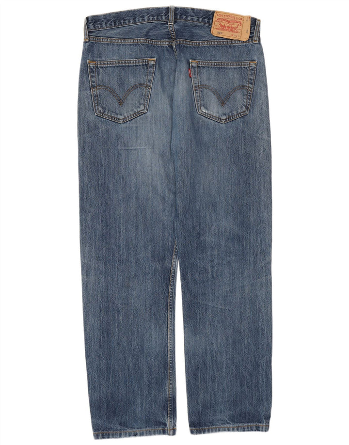 Levi's Uomo 501 Jeans dritti invecchiati W36 L30 Cotone blu