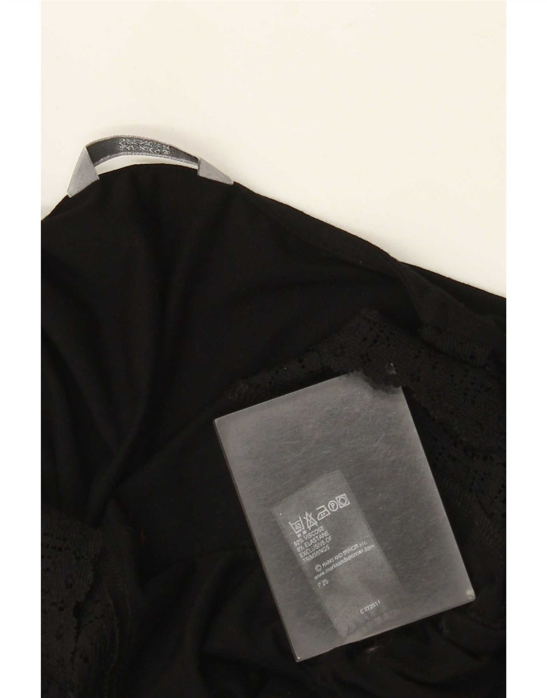 Camicetta camicia a maniche 3/4 da donna Marks & Spencer UK 14 viscosa nera media