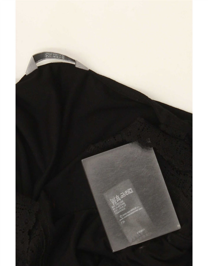 Camicetta camicia a maniche 3/4 da donna Marks & Spencer UK 14 viscosa nera media