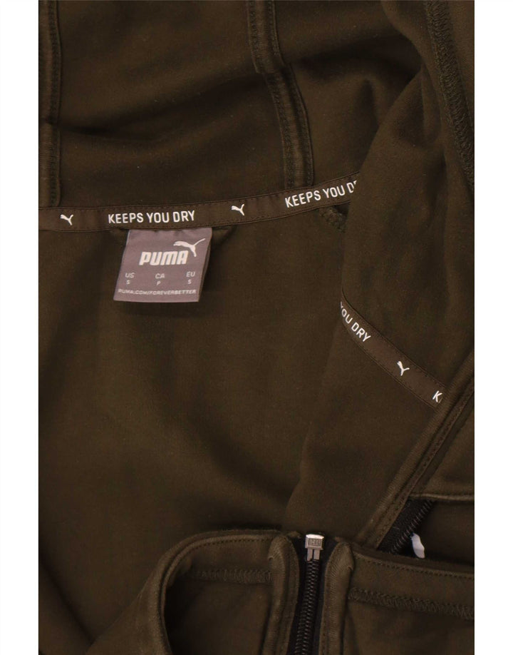 Felpa con cappuccio e zip da uomo Puma Small Khaki Colourblock
