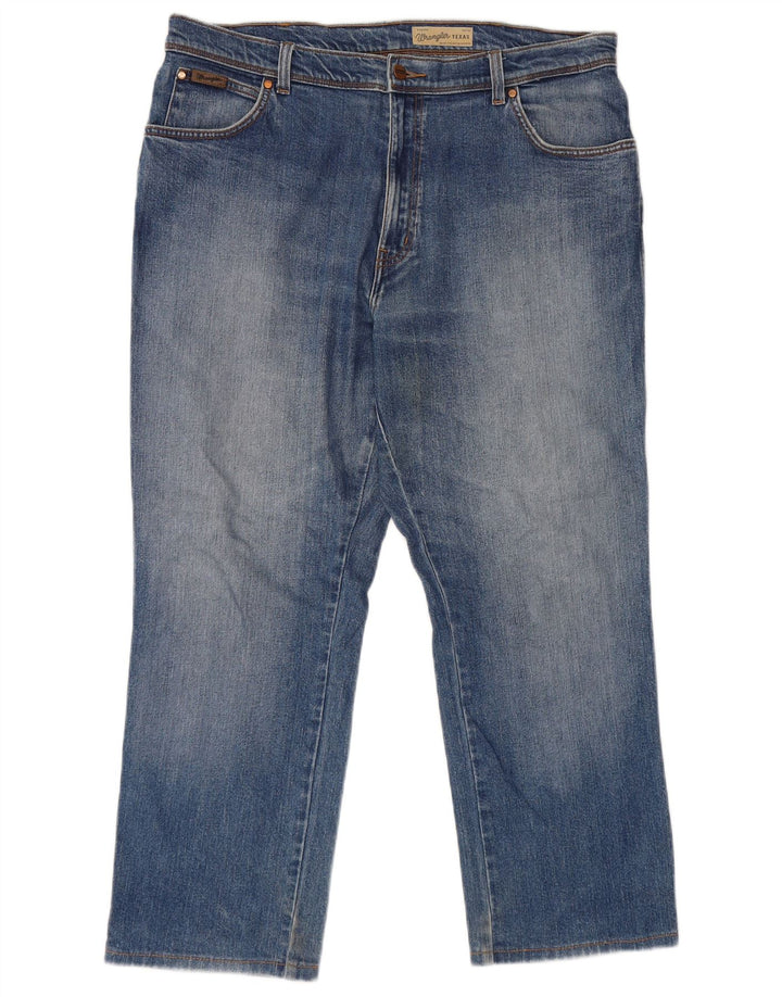 Jeans dritti da uomo Wrangler Texas W38 L27 cotone blu