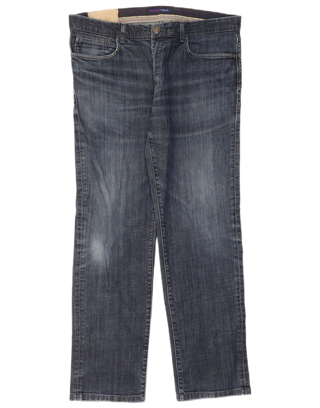 TRUSSARDI Mens Straight Jeans W36 L31  Blue Cotton