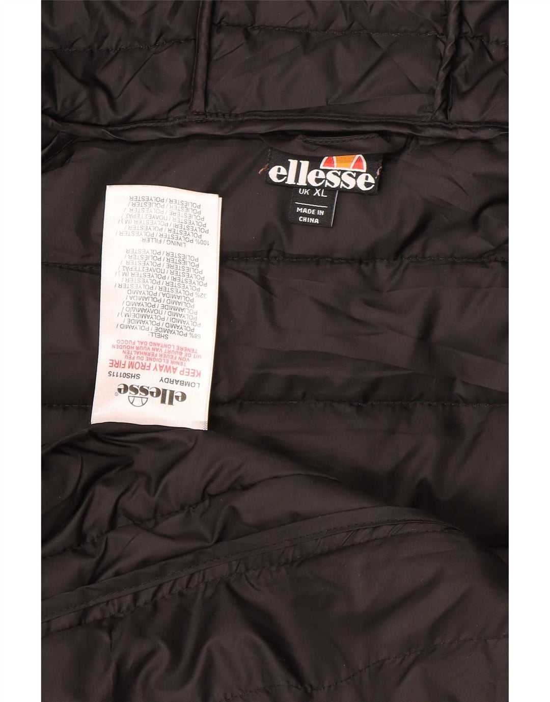 Giacca imbottita con cappuccio da uomo Ellesse UK 42 XL Poliammide grigia