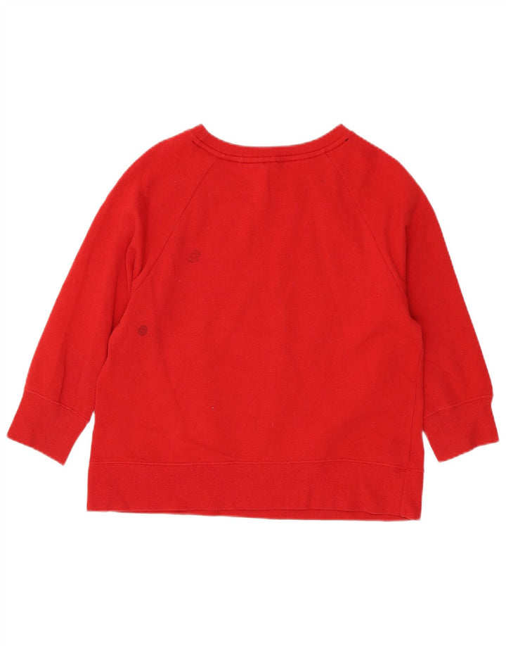 TOMMY HILFIGER Womens Graphic Sweatshirt Jumper UK 14 Medium Red Cotton