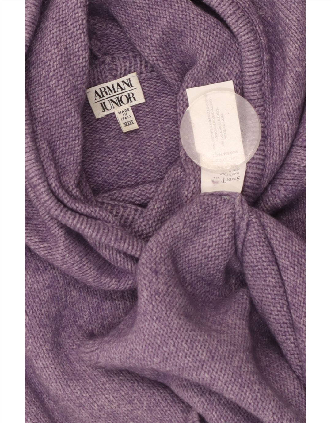 ARMANI JUNIOR Maglia con Cappuccio Bambina 7-8 Anni Cotone Viola