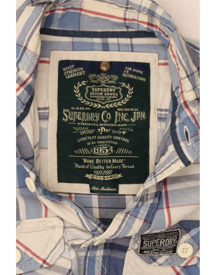 Camicia da uomo in flanella Superdry a quadri blu medio