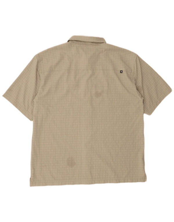 Camicia a maniche corte da uomo The North Face XL verde a quadri in poliestere