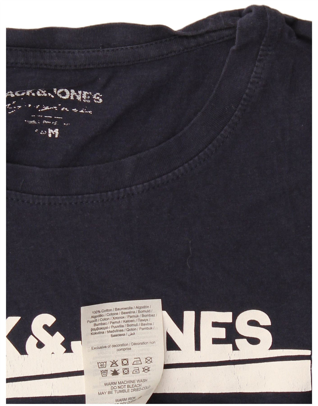 JACK & JONES T-shirt grafica da uomo in cotone medio blu navy